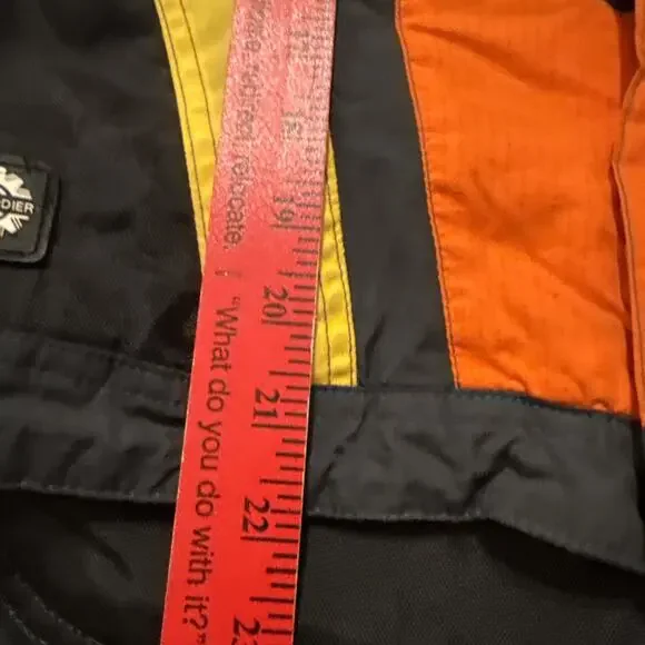 Vtg skidoo jacket Youth size 16 Racing Team Orange Black Bombardier Snowmobile - Picture 9 of 16